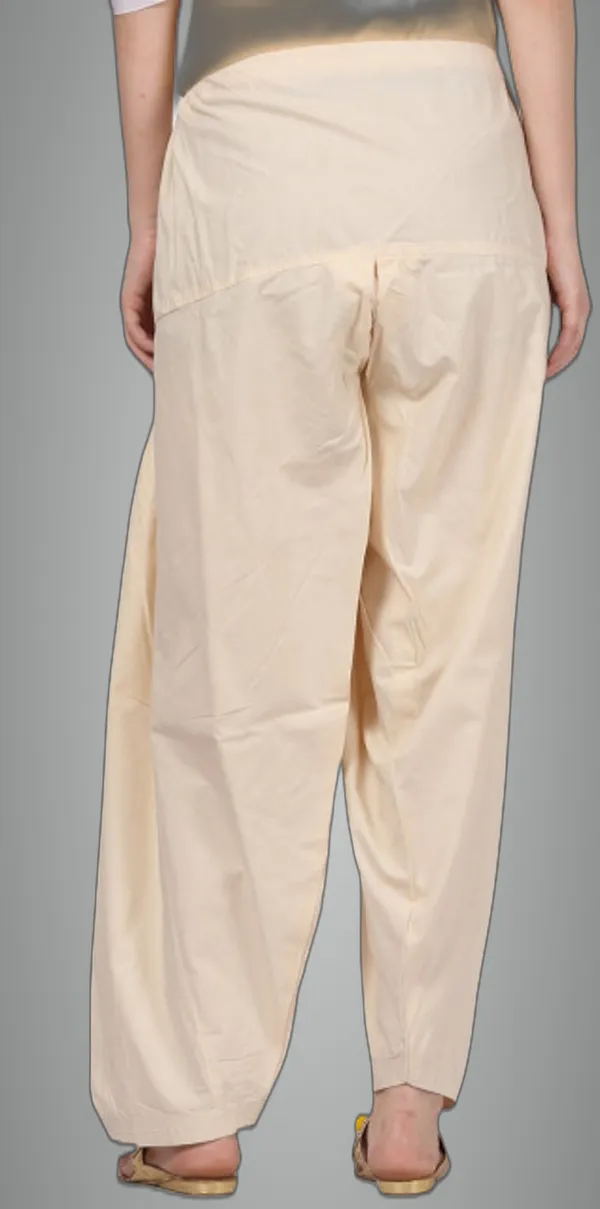 Beige_Cotton_Blend_Solid_Salwar_For_Women