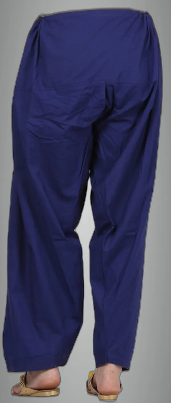 Blue_Cotton_Blend_Solid_Salwar_For_Women