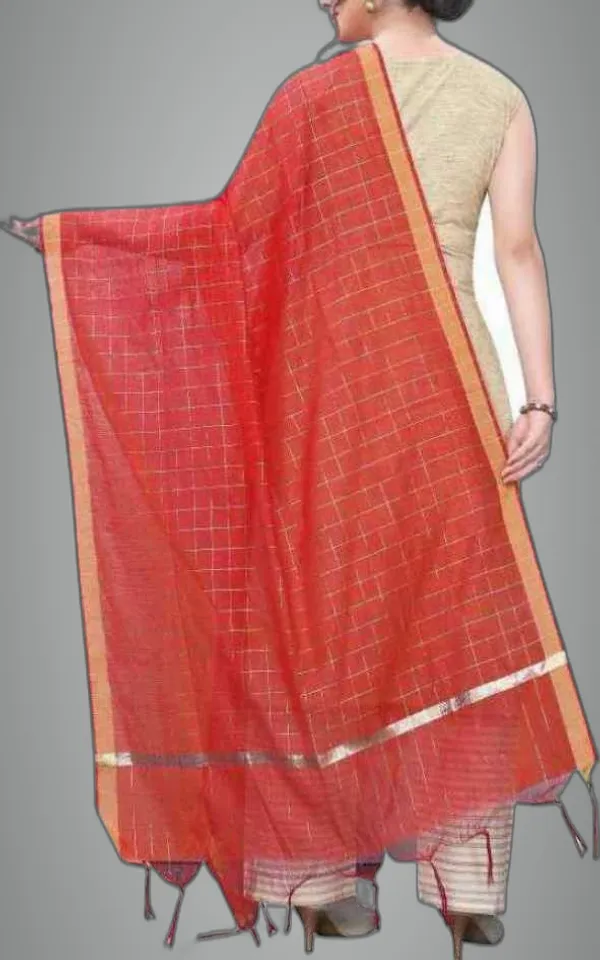 Red_Cotton_Silk_Dupatta_For_Women