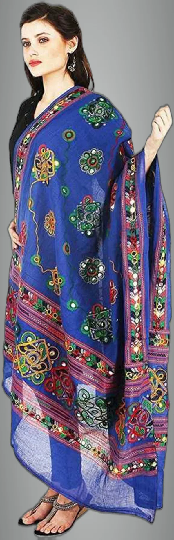 Blue_Cotton_Blend_Embellished_Dupatta_For_Women