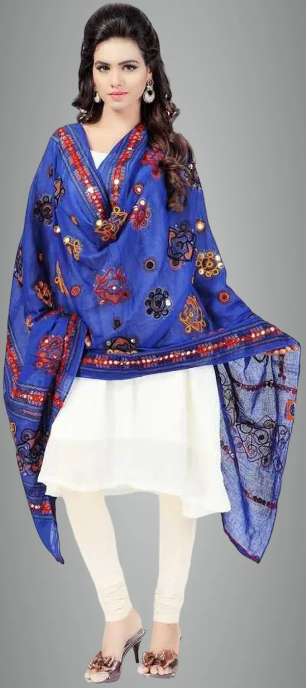 Blue_Cotton_Blend_Embellished_Dupatta_For_Women
