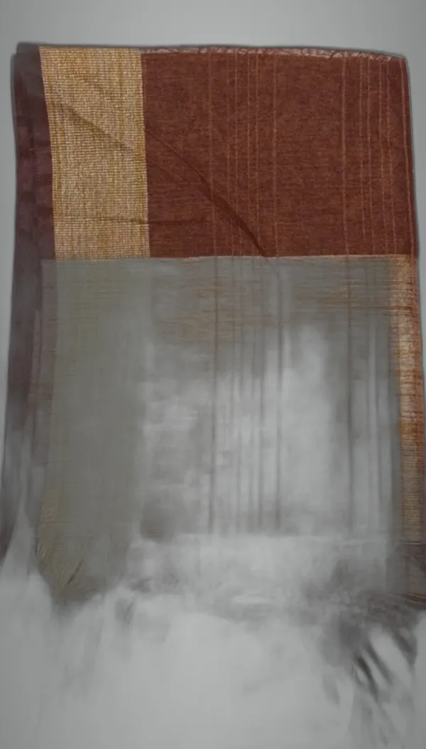 Brown_Silk_Blend_Woven_Dupatta_For_Women