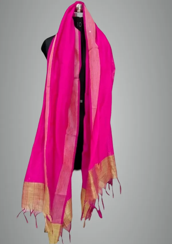 Pink_Silk_Blend_Woven_Dupatta_For_Women
