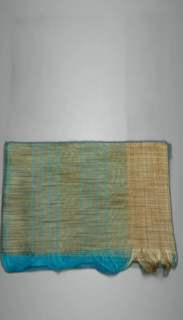 Gold_&_Blue_Silk_Blend_Woven_Dupatta_For_Women