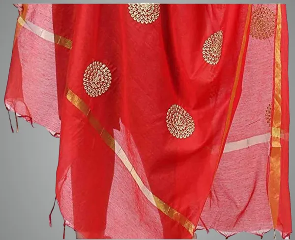Red_Organza_Embroide_Dupatta_For_Women