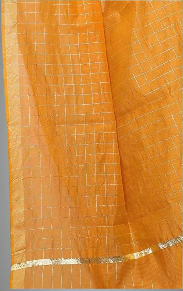 Yellow_Silk_Blend_Checke_Dupatta_For_Women