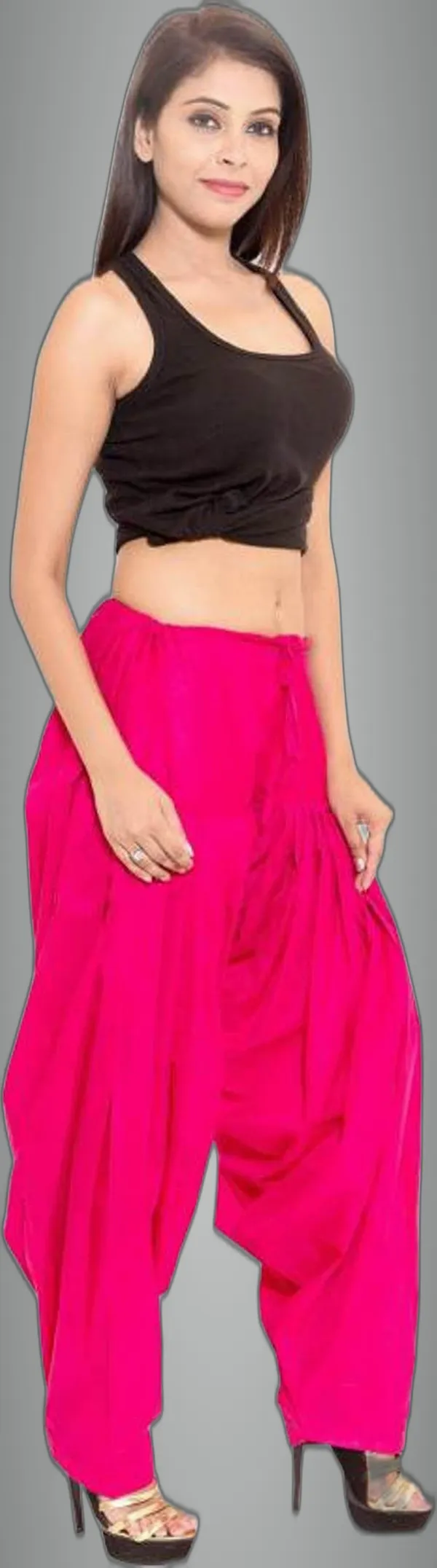 Pink_Cotton_Blend_Solid_Salwar_For_Women