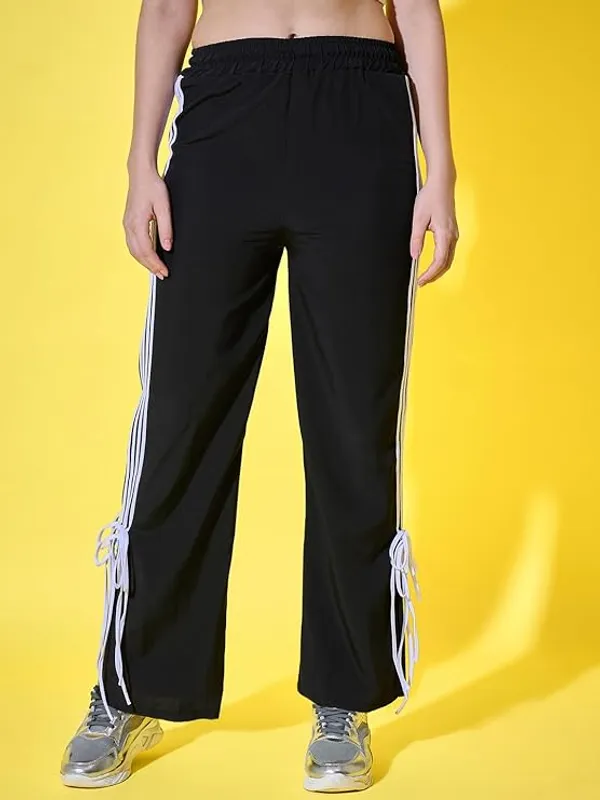 Women_Solid_Black_Track_Pants