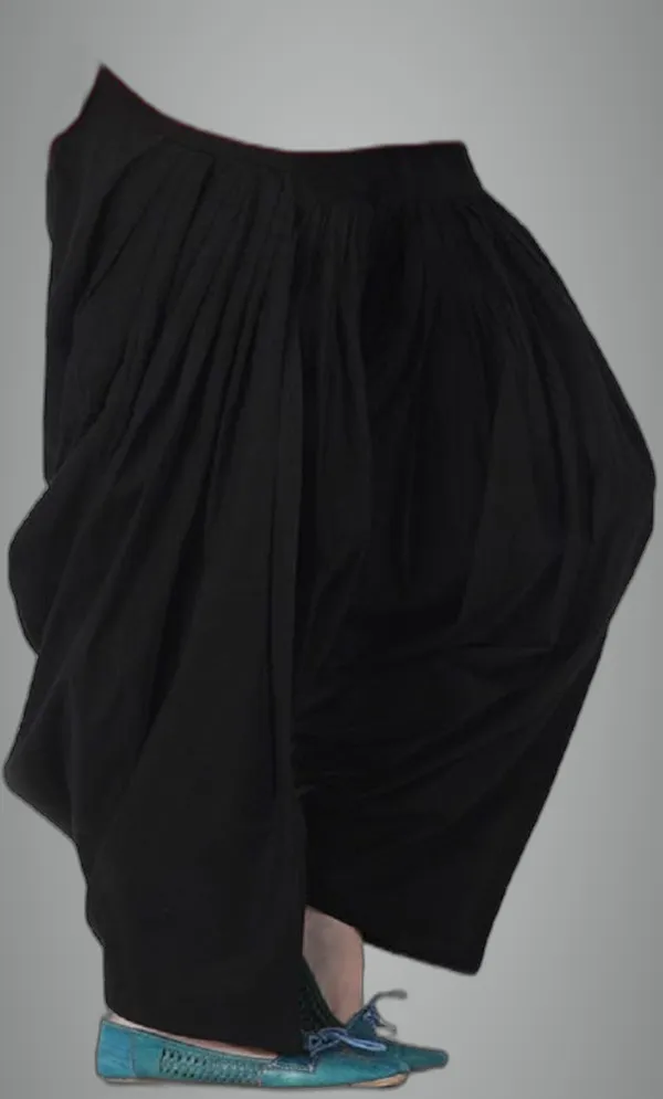 Black_Cotton_Blend_Solid_Salwar_For_Women