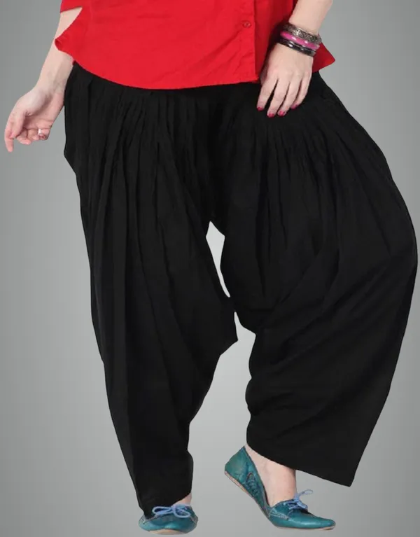 Black_Cotton_Blend_Solid_Salwar_For_Women