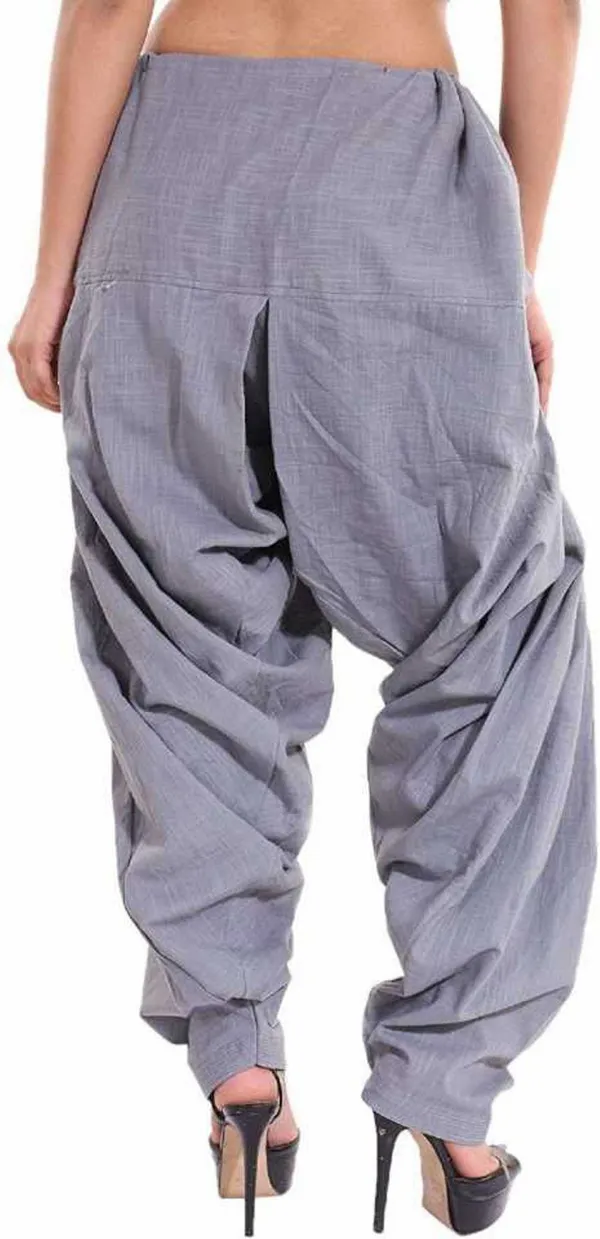 Grey_Pure_Cotton_Solid_Salwar_For_Women
