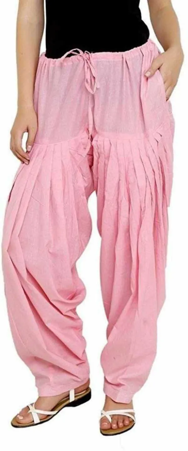 Pink_Pure_Cotton_Solid_Salwar_For_Women
