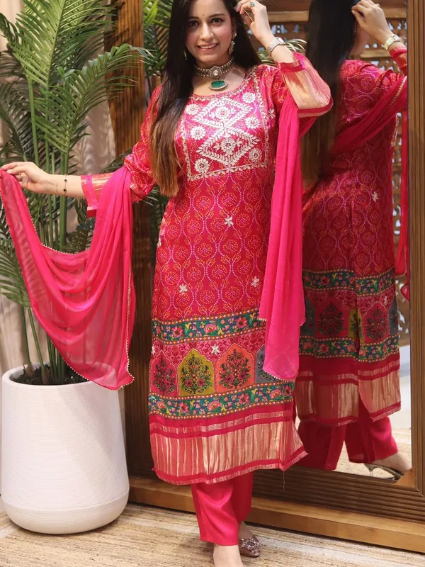 Pink_Embroidered_Kurta_With_Pant_&_Dupatta_Set_|_For_Women