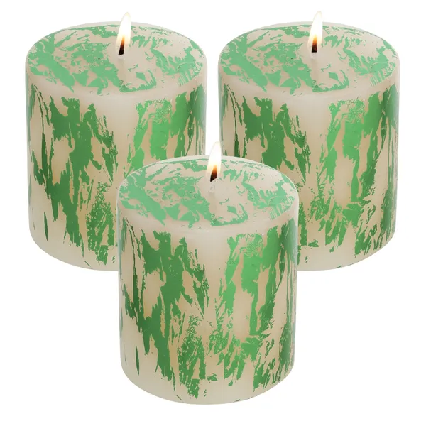 Pack_of_3_Green_Foil_Luxury_Pillar_Candles
