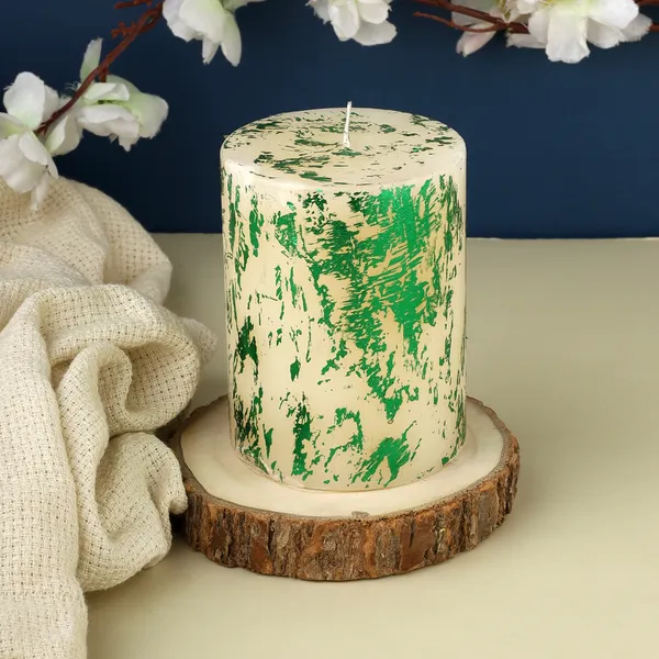 Pack_of_3_Green_Foil_Luxury_Pillar_Candles
