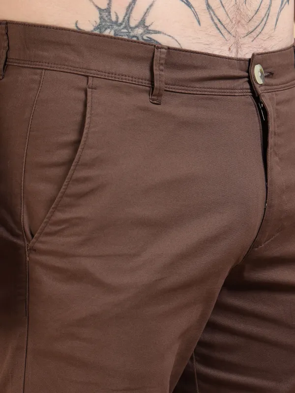 Brown_Cotton_Solid_Chinos_Shorts_For_Men