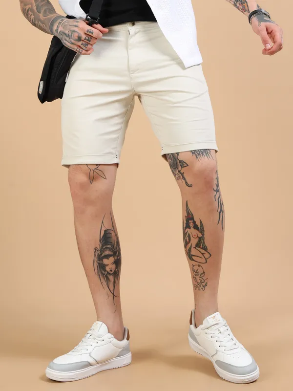 Beige_Cotton_Solid_Chinos_Shorts_For_Men