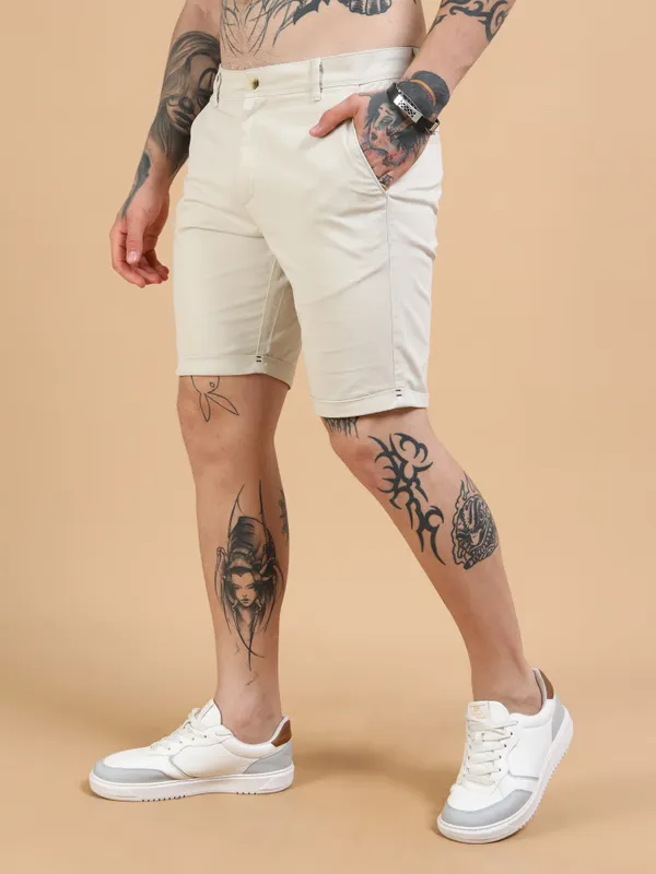 Beige_Cotton_Solid_Chinos_Shorts_For_Men