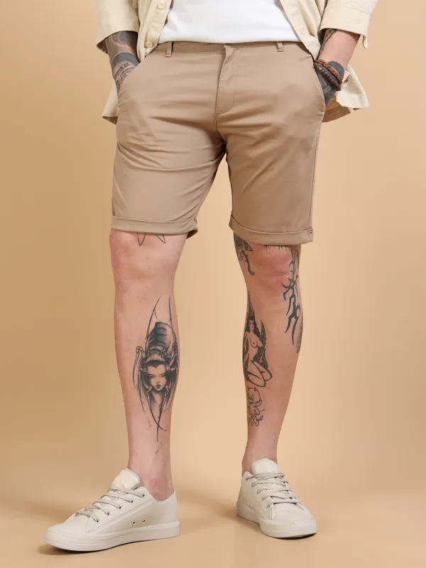 Brown_Cotton_Solid_Chinos_Shorts_For_Men