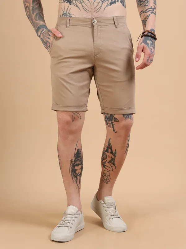 Brown_Cotton_Solid_Chinos_Shorts_For_Men