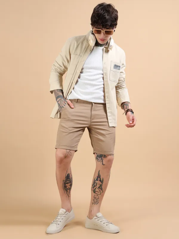 Brown_Cotton_Solid_Chinos_Shorts_For_Men