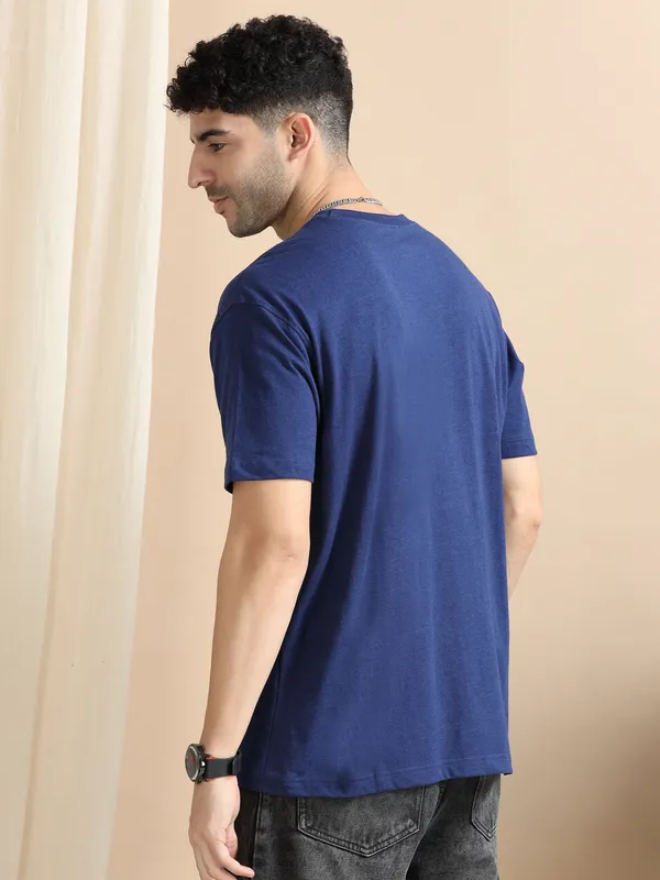 Dark_Blue_Cotton_Regular_Oversized_T-Shirt_For_Men