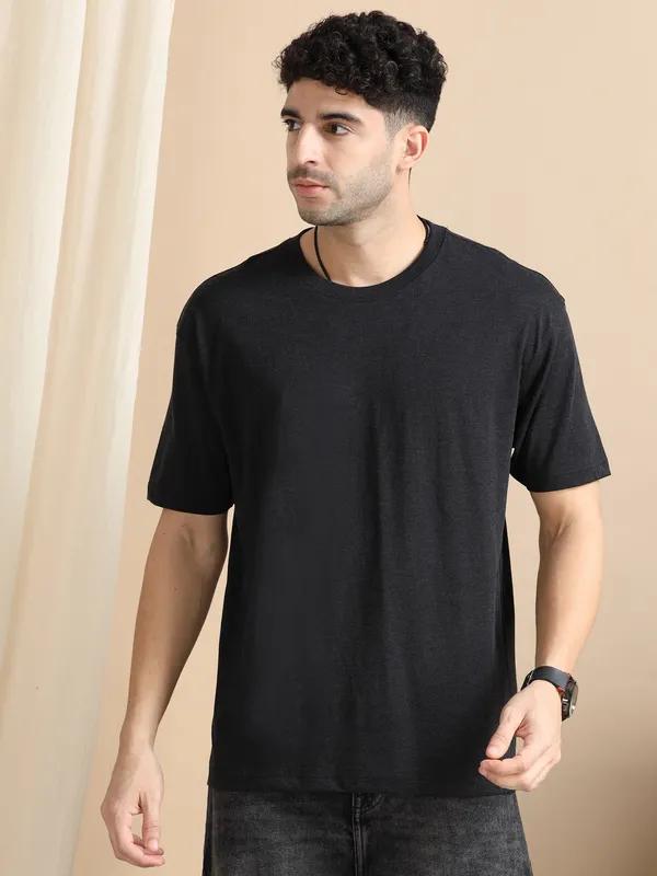 Dark_Grey_Cotton_Regular_Oversized_T-Shirt_For_Men