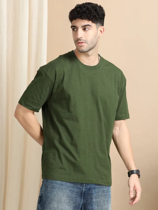 Green_Cotton_Regular_Oversized_T-Shirt_For_Men