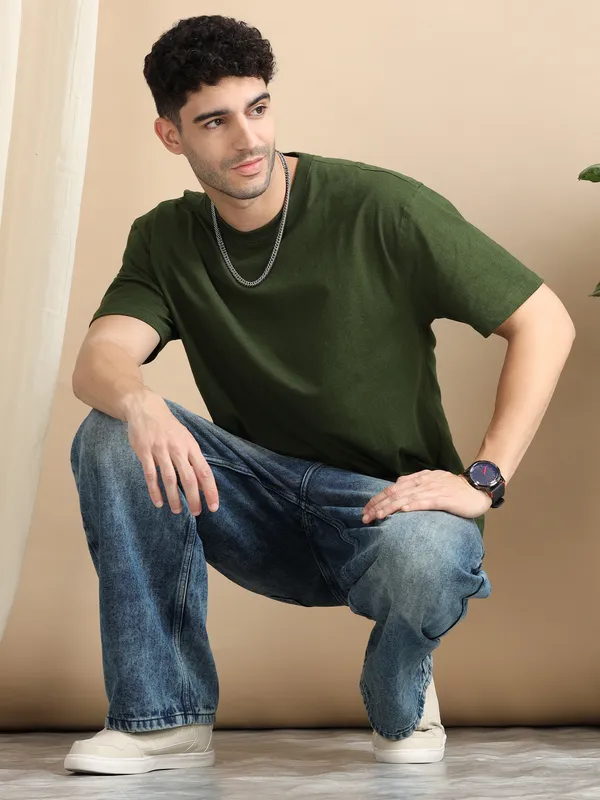 Green_Cotton_Regular_Oversized_T-Shirt_For_Men