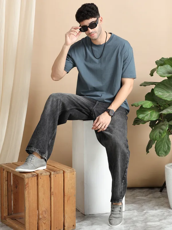 Grey_Cotton_Regular_Oversized_T-Shirt_For_Men