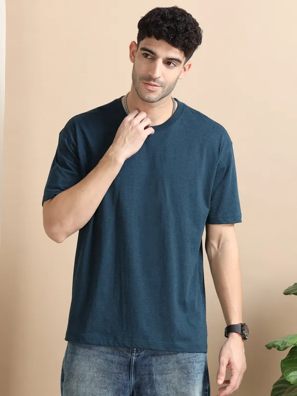 Indigo_Cotton_Regular_Oversized_T-Shirt_For_Men