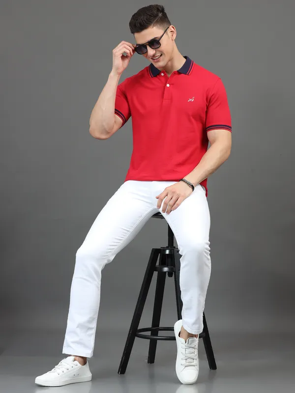 Red_Cotton_Regular_Polo_T-Shirt_For_Men