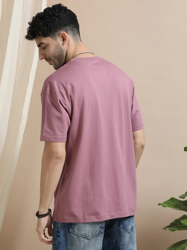 Plum_Cotton_Regular_Oversized_T-Shirt_For_Men
