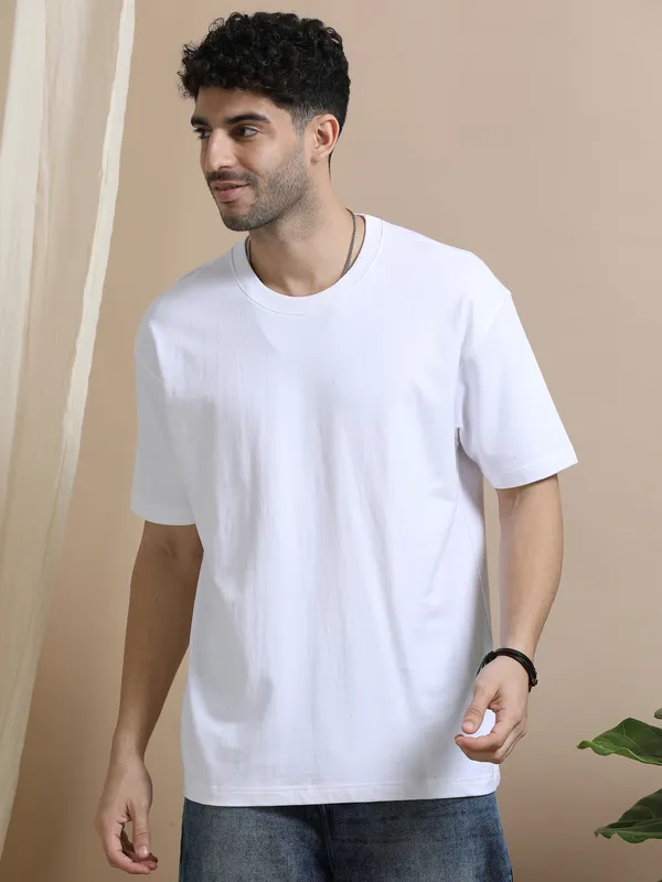 White_Cotton_Regular_Oversized_T-Shirt_For_Men