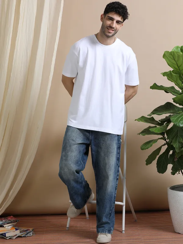 White_Cotton_Regular_Oversized_T-Shirt_For_Men