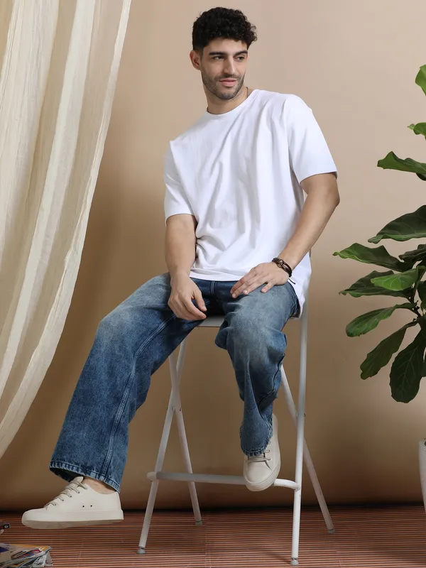 White_Cotton_Regular_Oversized_T-Shirt_For_Men