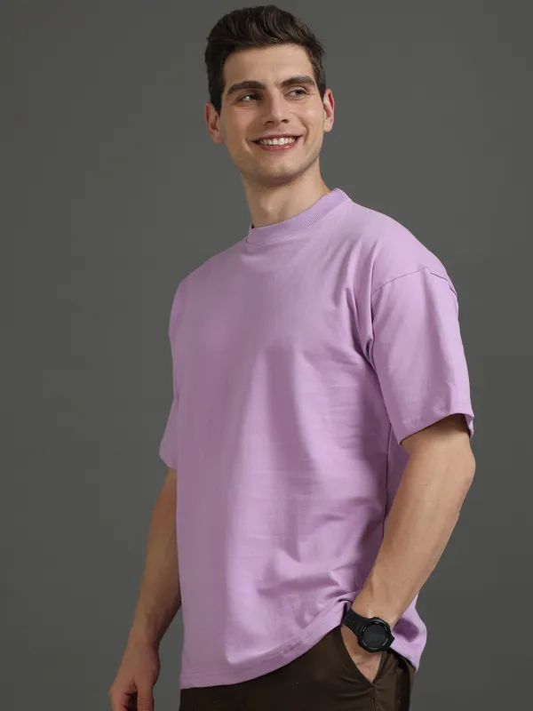 Lavender_Cotton_Regular_Oversized_T-Shirt_For_Men