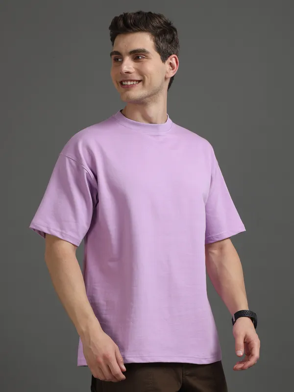 Lavender_Cotton_Regular_Oversized_T-Shirt_For_Men