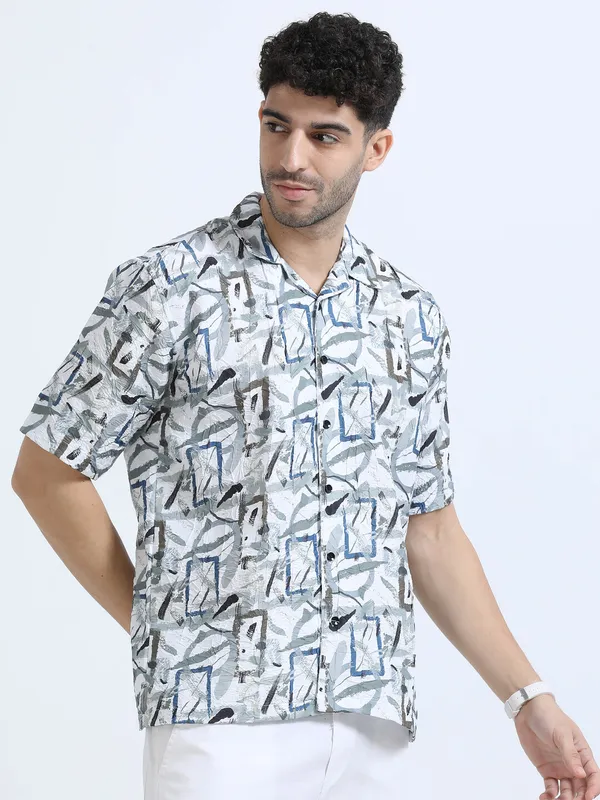Blue_Cotton_Regular_Oversized_Shirt_For_Men