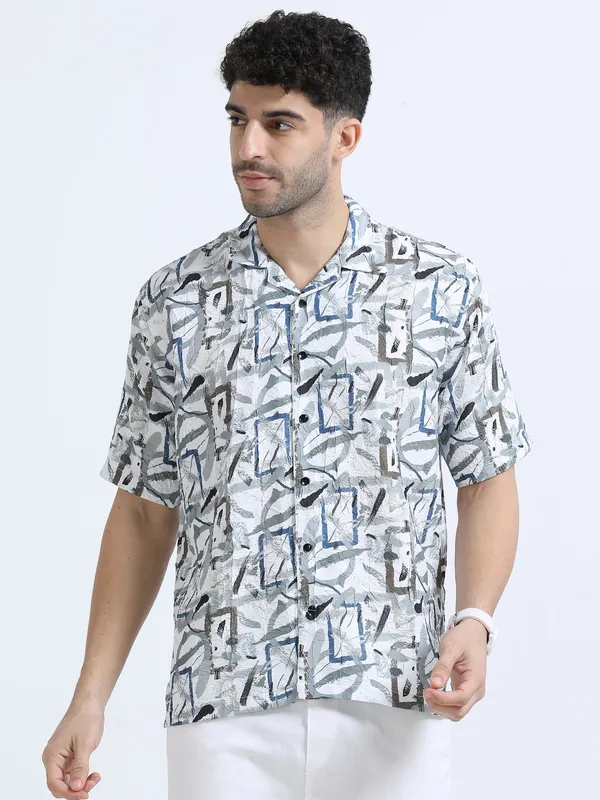 Blue_Cotton_Regular_Oversized_Shirt_For_Men