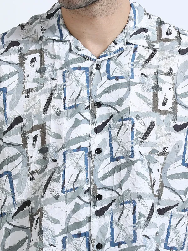 Blue_Cotton_Regular_Oversized_Shirt_For_Men