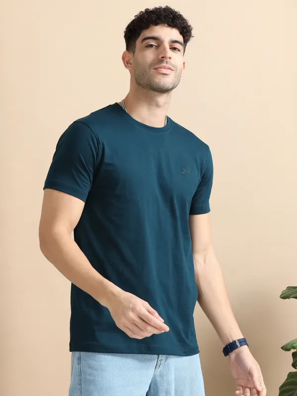 Indigo_Cotton_Regular_T-Shirt_For_Men
