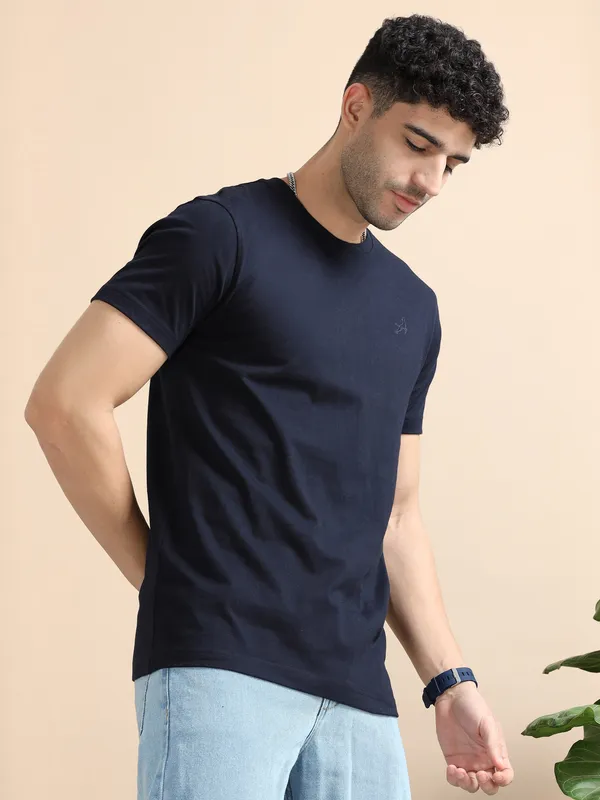 Navy_Blue_Cotton_Regular_T-Shirt_For_Men