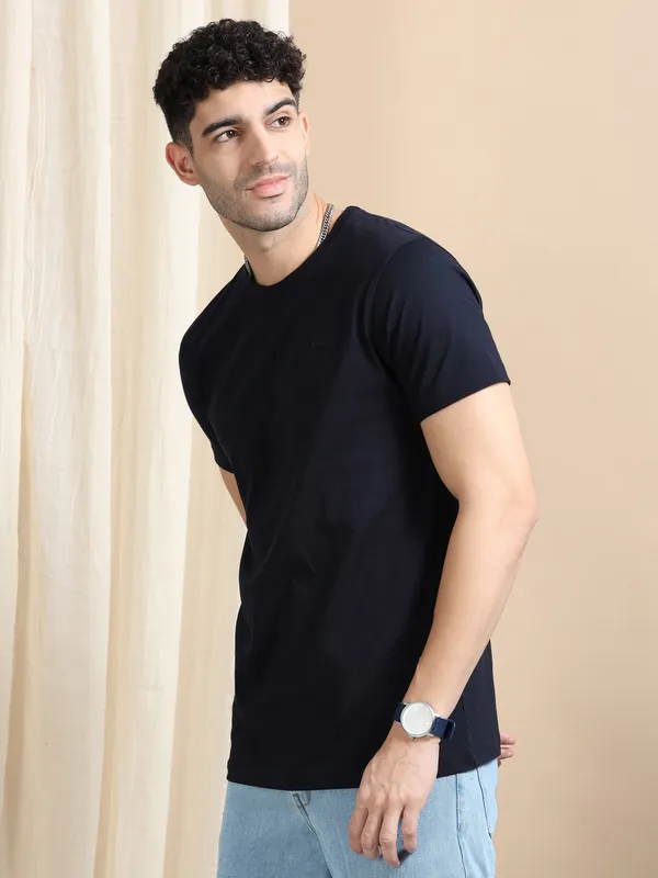 Navy_Blue_Cotton_Regular_T-Shirt_For_Men