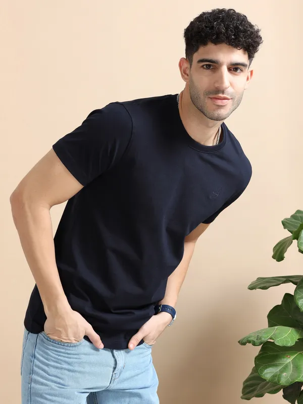 Navy_Blue_Cotton_Regular_T-Shirt_For_Men