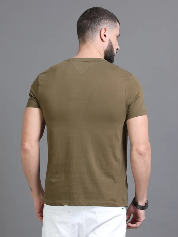 Brown_Cotton_Regular_T-Shirt_For_Men