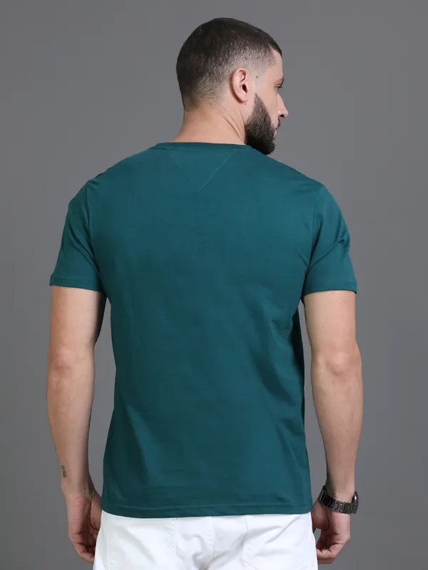 Dark_Green_Cotton_Regular_T-Shirt_For_Men