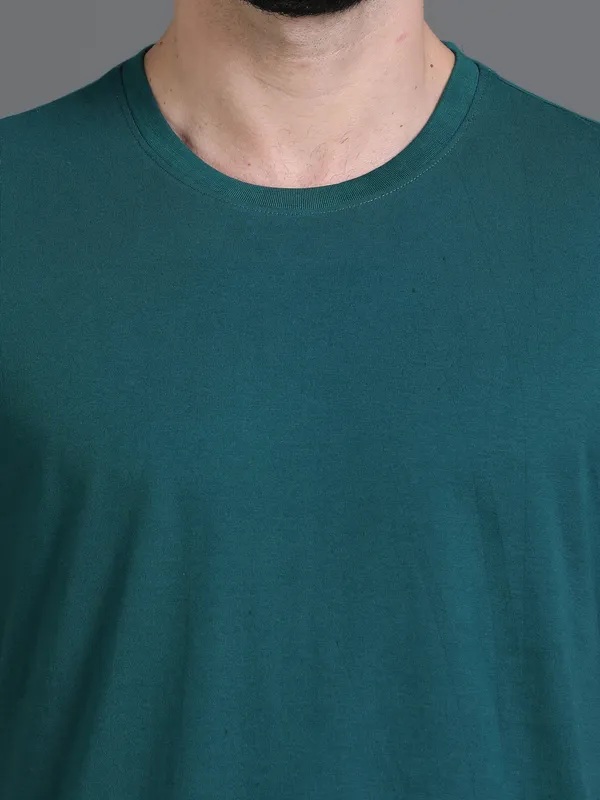 Dark_Green_Cotton_Regular_T-Shirt_For_Men