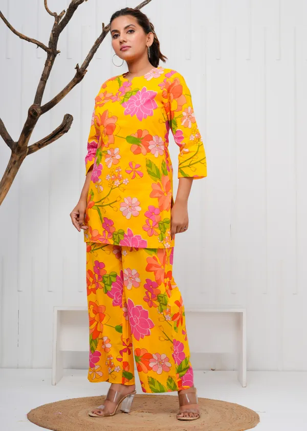Mustard_Printed_Cotton_Co-Ord_Set_|_For_Women