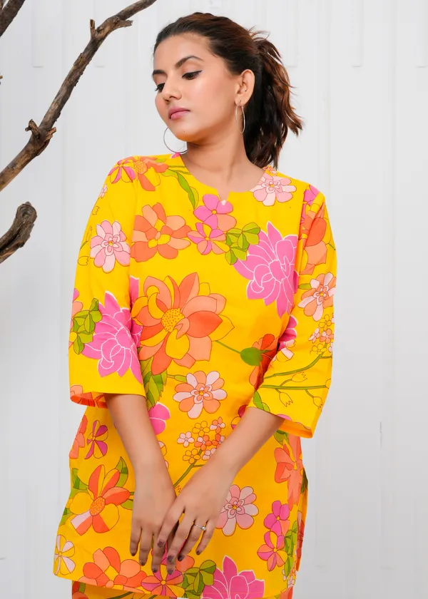 Mustard_Printed_Cotton_Co-Ord_Set_|_For_Women